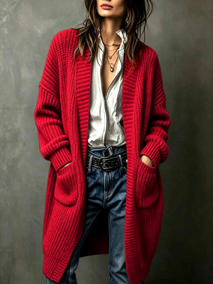 Sophia - Women's Long Knit Cardigan 4