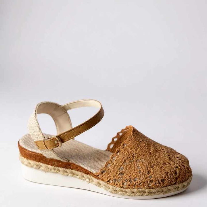 Sylvia - Women's Crochet Ankle Strap Wedge Espadrilles