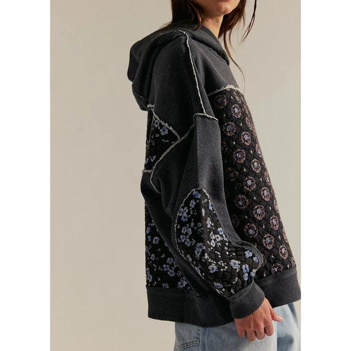 Taylor - Women's Oversized Quilted Patchwork Hoodie