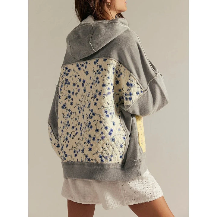 Taylor - Women's Oversized Quilted Patchwork Hoodie