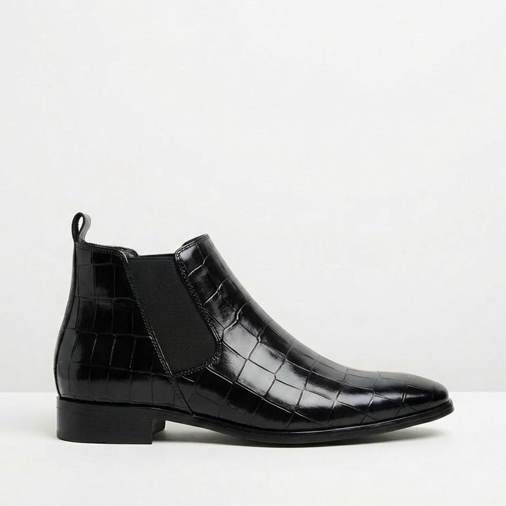 Theodore - Men's Croc-Embossed Chelsea Boot