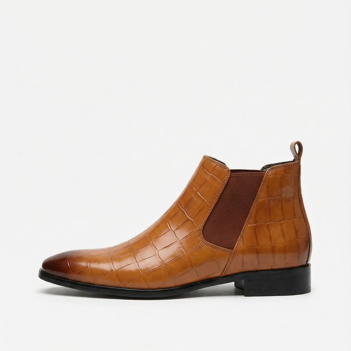 Theodore - Men's Croc-Embossed Chelsea Boot