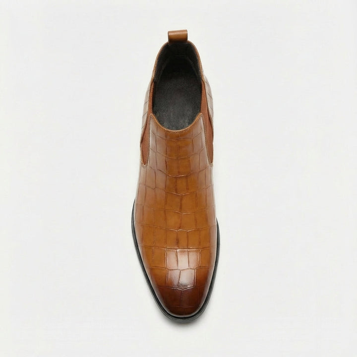 Theodore - Men's Croc-Embossed Chelsea Boot