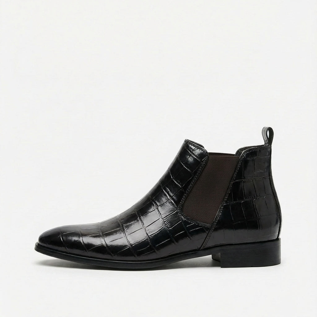 Theodore - Men's Croc-Embossed Chelsea Boot