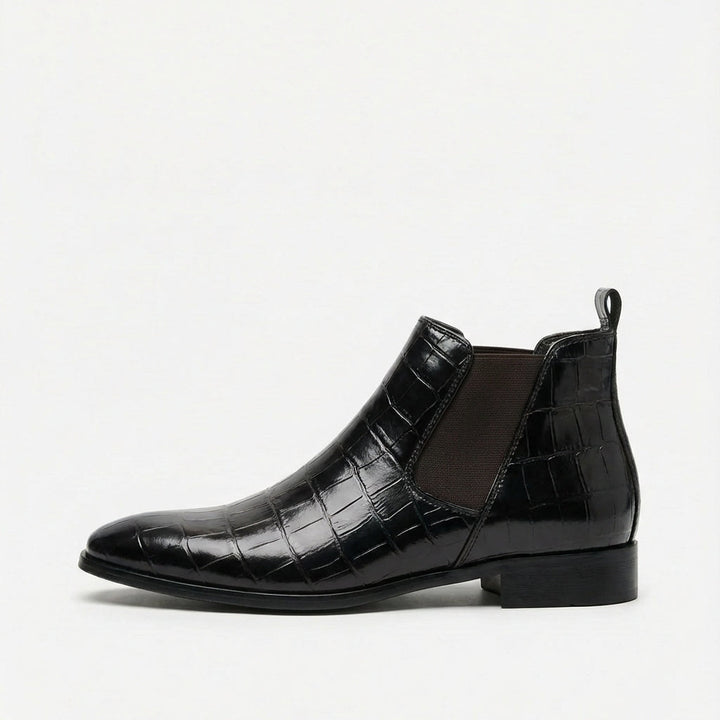 Theodore - Men's Croc-Embossed Chelsea Boot