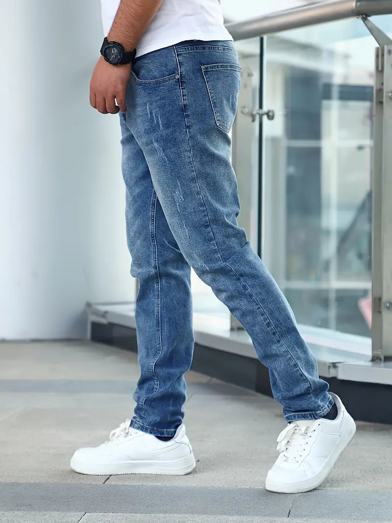 Tobiah - Men's Tapered-Fit Acid-Wash Jeans