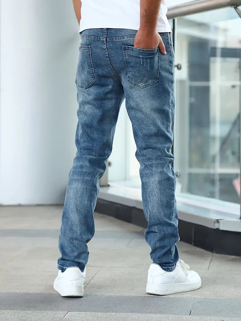 Tobiah - Men's Tapered-Fit Acid-Wash Jeans