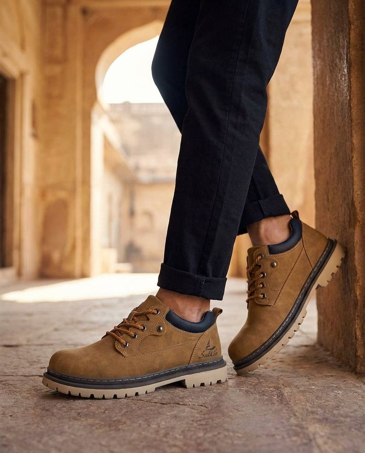 Tobias - Men's Lace-Up Hiking Boots with Padded Collar