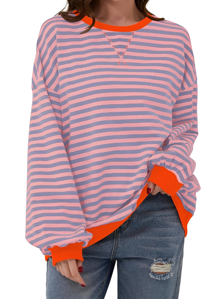 Vera - Women's Striped Crew-Neck Pullover