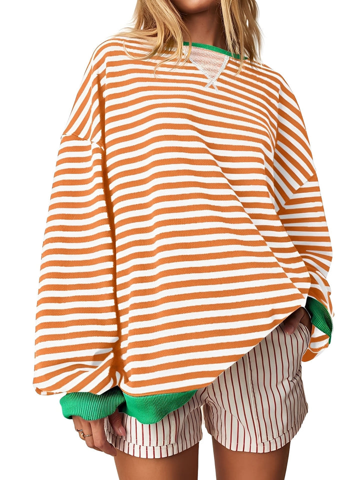 Vera - Women's Striped Crew-Neck Pullover