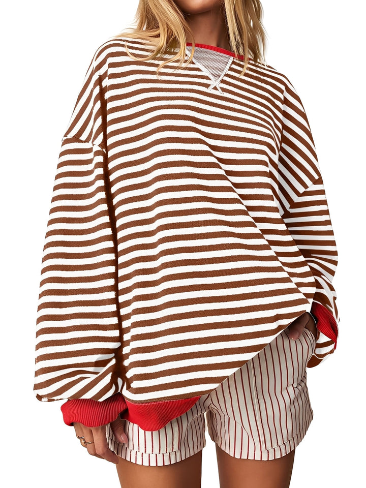 Vera - Women's Striped Crew-Neck Pullover