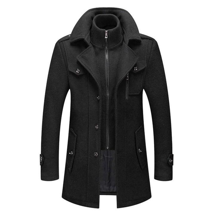 Vernon - Men’s Tailored Wool Coat with High Neck