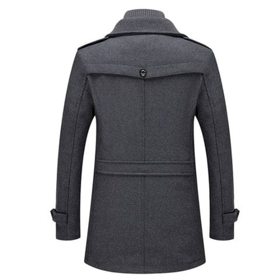 Vernon - Men’s Tailored Wool Coat with High Neck