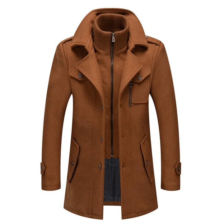 Vernon - Men’s Tailored Wool Coat with High Neck