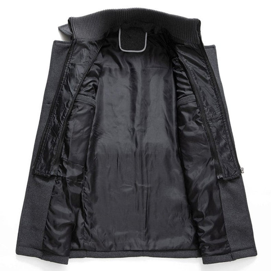 Vernon - Men’s Tailored Wool Coat with High Neck