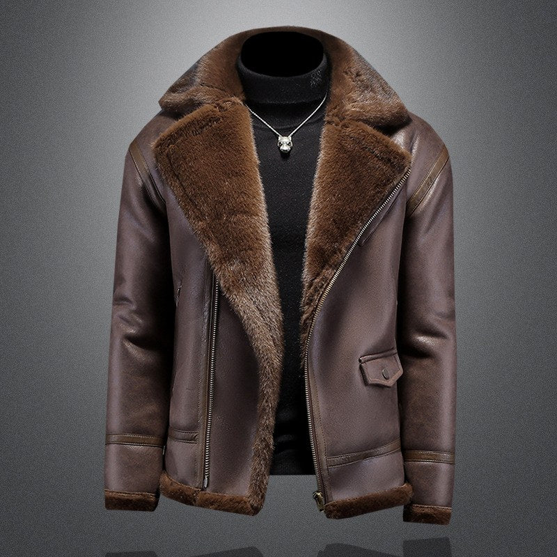 Vicente - Men’s Shearling Lined Leather Jacket 2