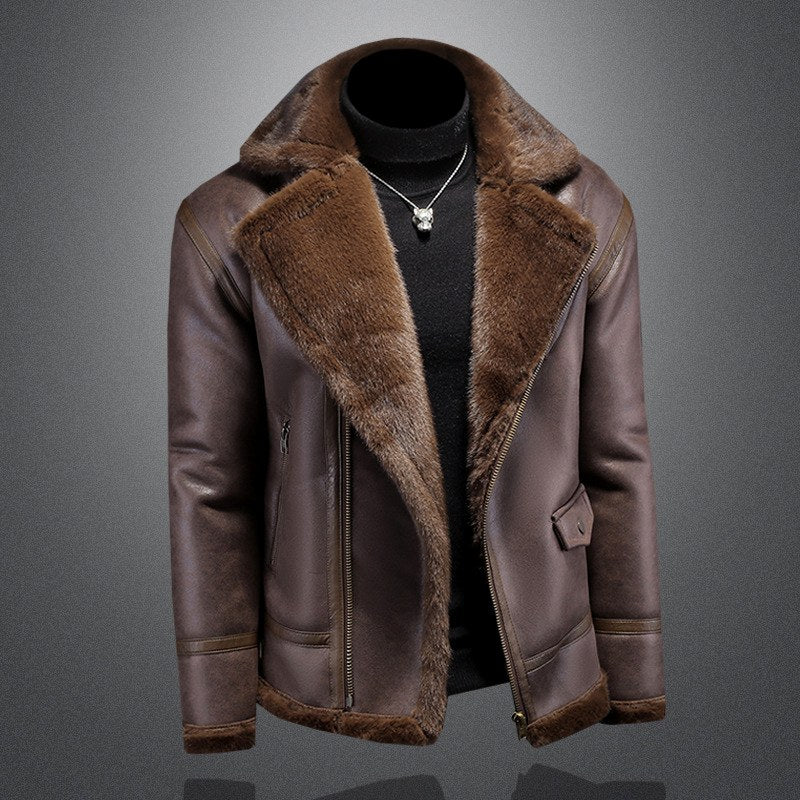 Vicente - Men’s Shearling Lined Leather Jacket 3