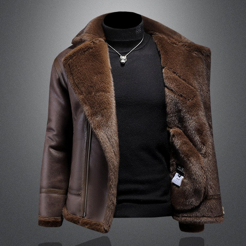 Vicente - Men’s Shearling Lined Leather Jacket 4