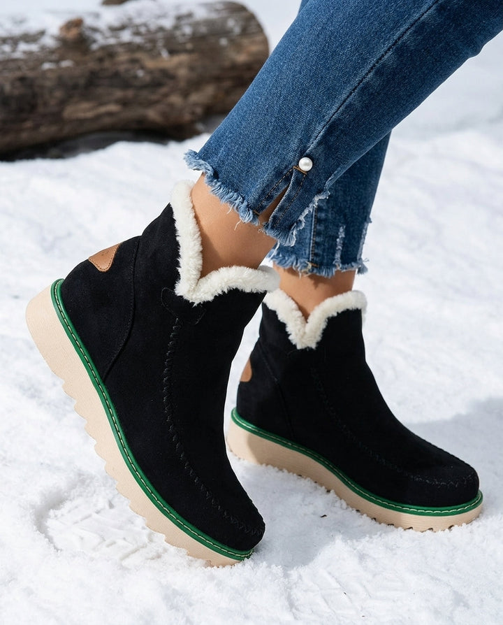 Vivian - Women's Fleece-Lined Platform Ankle Boots