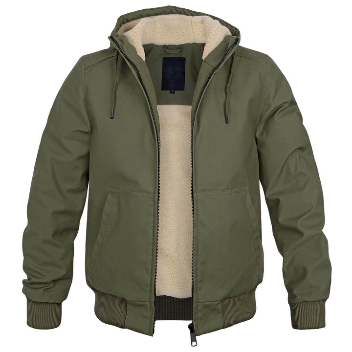 Wesley - Men's Sherpa-Lined Hooded Transitional Jacket