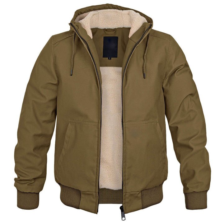 Wesley - Men's Sherpa-Lined Hooded Transitional Jacket