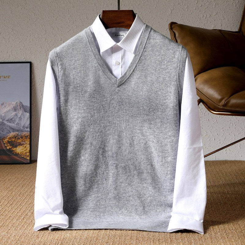 Yoav - Men's Wool V-Neck Sweater Vest 3