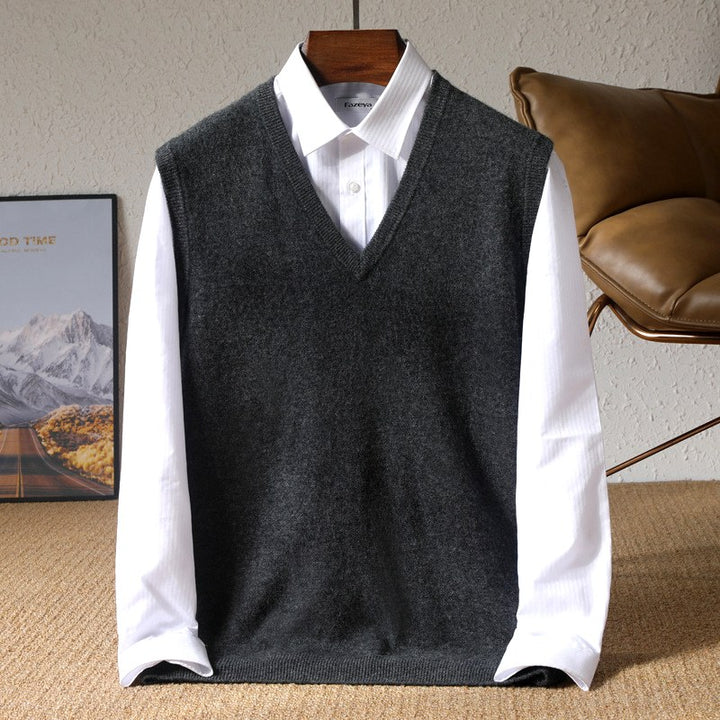 Yoav - Men's Wool V-Neck Sweater Vest 4