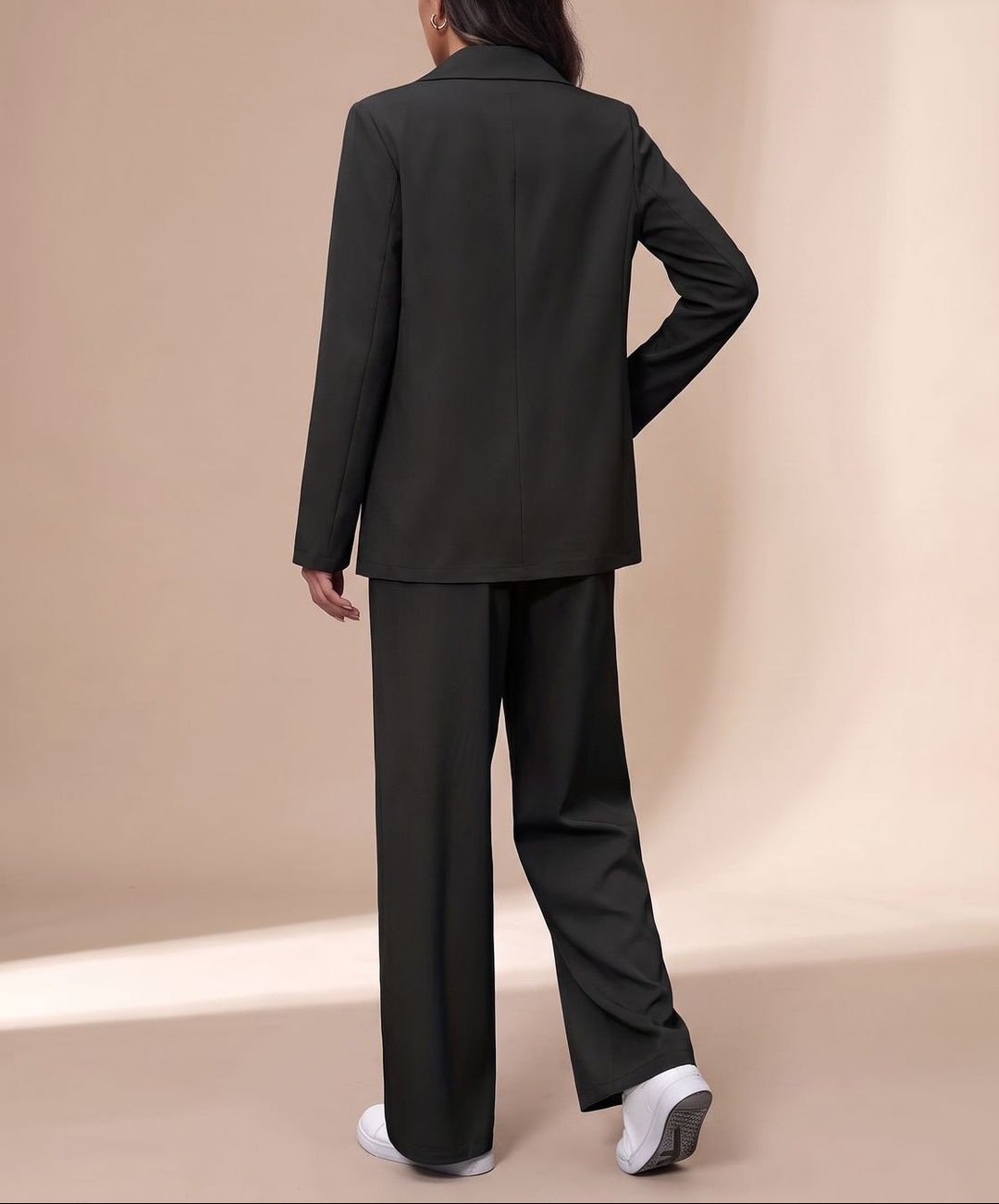 Zariah - Women's Double-Breasted Blazer and Wide-Leg Pants Set
